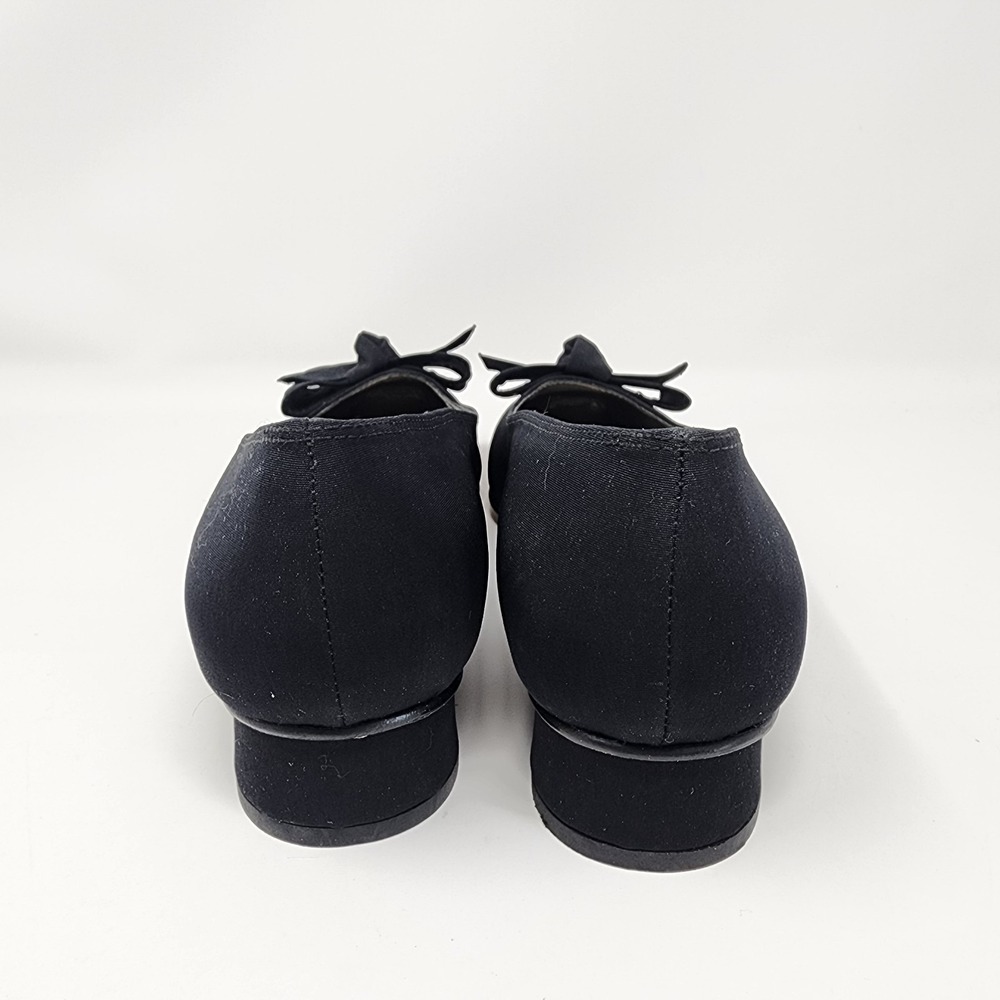 Ros Hommerson  Dante  Dress Pump Women's 9M Black Kitten Heel Knotted Bow - Picture 4 of 9